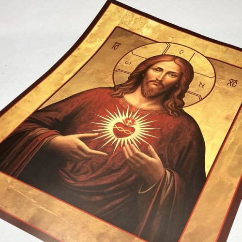 Affiche Icône du Sacré-Cœur de Jésus